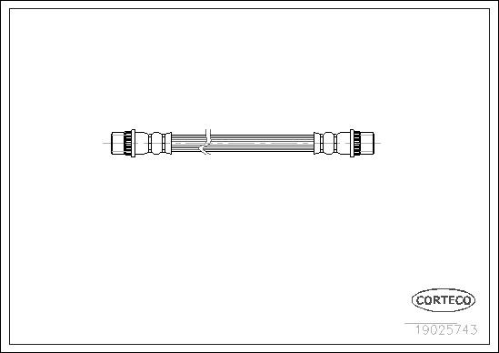 CORTECO 19025743 Brake hose Rear Axle, 193 mm