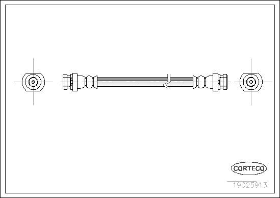 CORTECO 19025913 Brake hose Front and Rear, 215 mm