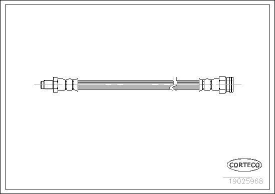 CORTECO Rear Axle, 220 mm Length: 220mm Brake line 19025968 buy