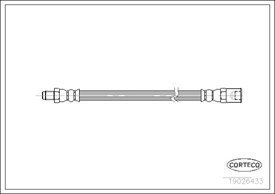 CORTECO Front Axle, 470 mm Length: 470mm Brake line 19026433 buy