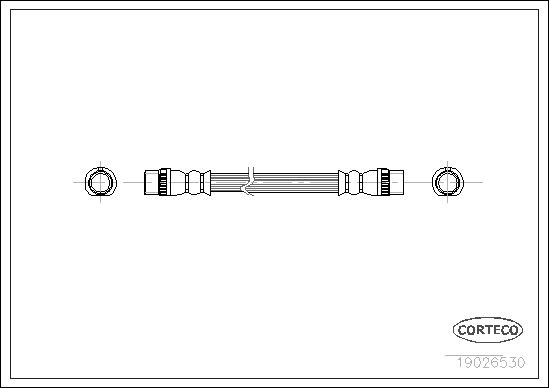 Original CORTECO Flexible brake pipe 19026530 for RENAULT TWINGO