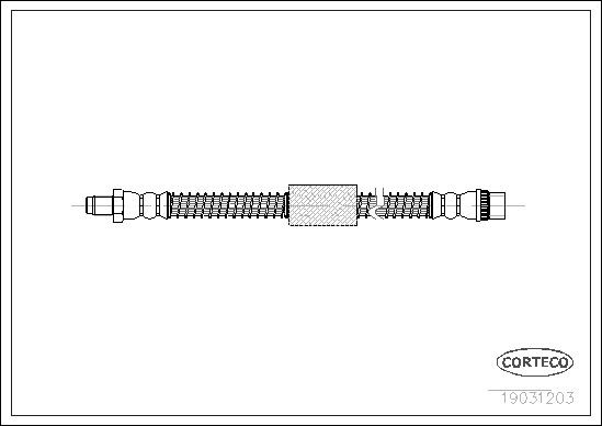 Original CORTECO Flexible brake pipe 19031203 for OPEL SENATOR