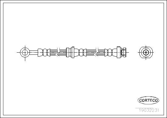 Nissan X-TRAIL Flexible brake pipe 2096111 CORTECO 19032231 online buy