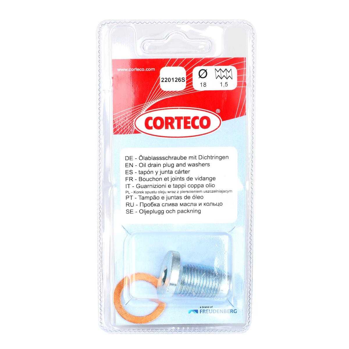 CORTECO 220126S OPEL Drain plug in original quality