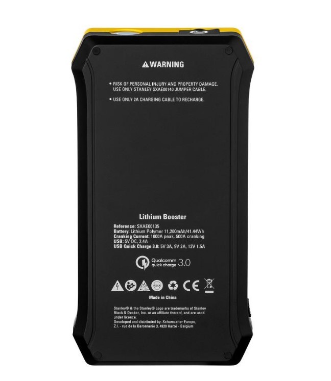 Booster batterie STANLEY 12V 1000A Lithium-Ion SXAE00135