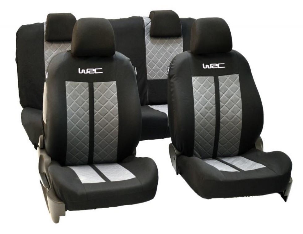 007588 WRC Autositzbezug schwarz, silber, Mit Motiv, Polyester, vorne und  hinten ▷ AUTODOC Preis und Erfahrung