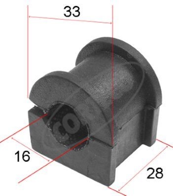 CORTECO 16 mm x 33 mm Ø: 33mm, Inner Diameter: 16mm Stabiliser mounting 80000451 buy