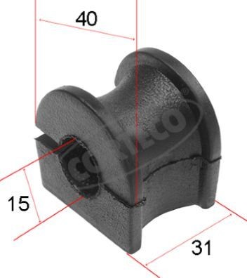 Anti-roll bar bush kit CORTECO 15 mm x 40 mm - 80000462