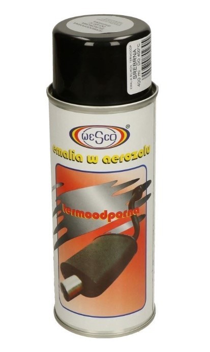 WESCO 100102E High temperature engine paint aerosol, silver, Capacity: 400ml