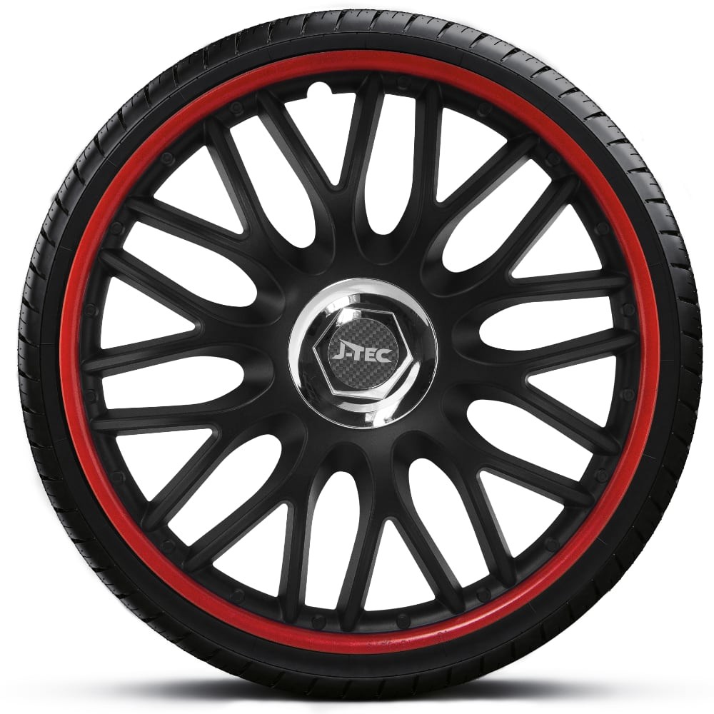 J-TEC J16314 Car wheel trims MERCEDES-BENZ C-Class Saloon (W204) 16 Inch black/red