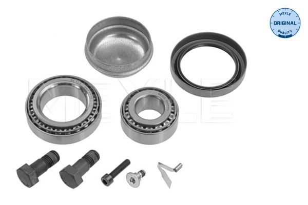 MEYLE 014 033 0056 Wheel bearing kit Front Axle, with attachment material, ORIGINAL Quality, 68 mm, Tapered Roller Bearing