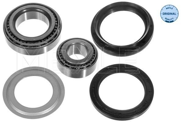 Wheel bearing MEYLE Front Axle, with accessories, ORIGINAL Quality, 52 mm, Tapered Roller Bearing - 014 033 0161