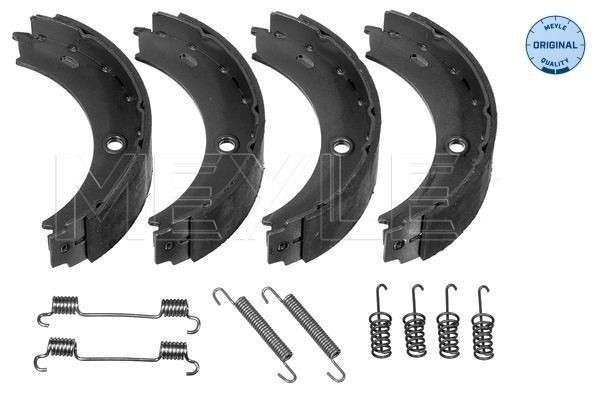014 042 0402/S MEYLE Parking brake shoes OPEL Rear Axle, ORIGINAL Quality, with spring