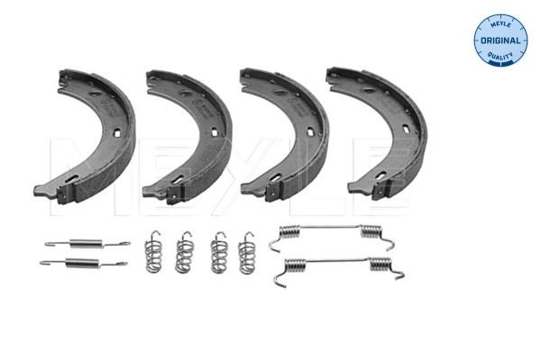 014 042 0602/S MEYLE Parking brake shoes AUDI Rear Axle, ORIGINAL Quality, with spring