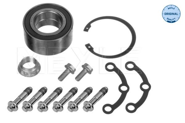 MEYLE 014 098 0009 Wheel bearing kit Rear Axle, with attachment material, ORIGINAL Quality, 84 mm, Ball Bearing