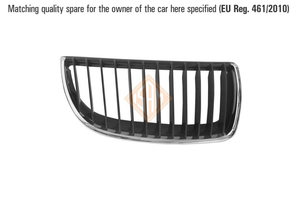 Radiator grille ISAMSpA Right Front, chrome/black, chrome - 1104513