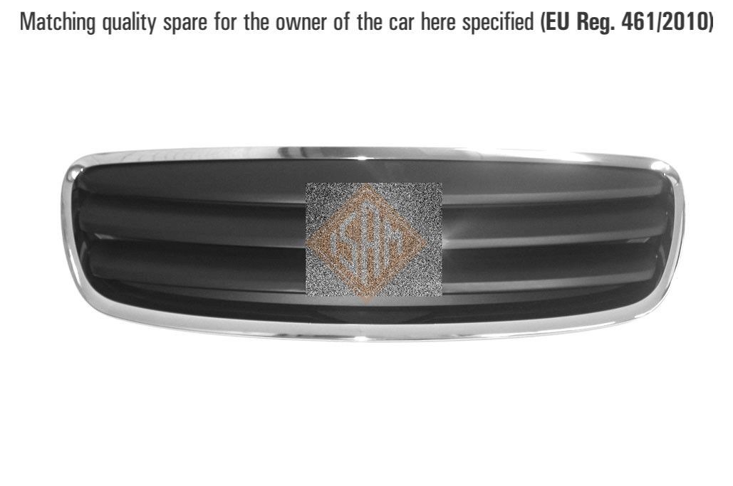 Radiator grille ISAMSpA Front, Upper section, black, chrome - 1322512