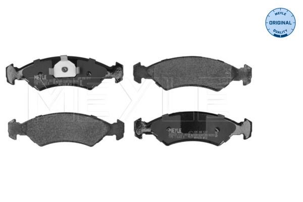 MEYLE 025 208 5717 Brake pad set ORIGINAL Quality, Front Axle, not prepared for wear indicator, with anti-squeak plate