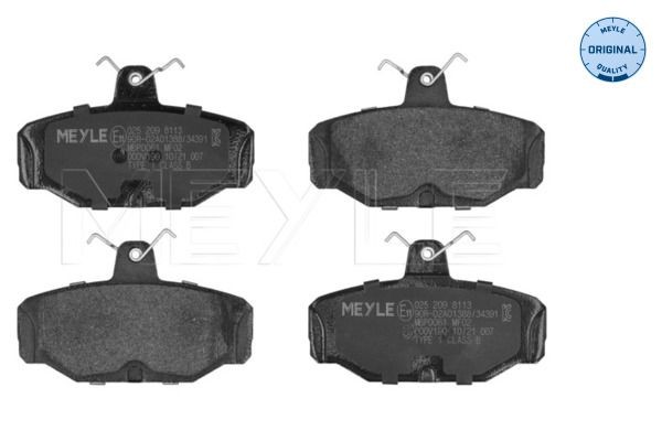 20981 MEYLE ORIGINAL Quality, Rear Axle, excl. wear warning contact, with anti-squeak plate Height: 54mm, Width: 90mm, Thickness: 13,7mm Brake pads 025 209 8113 buy