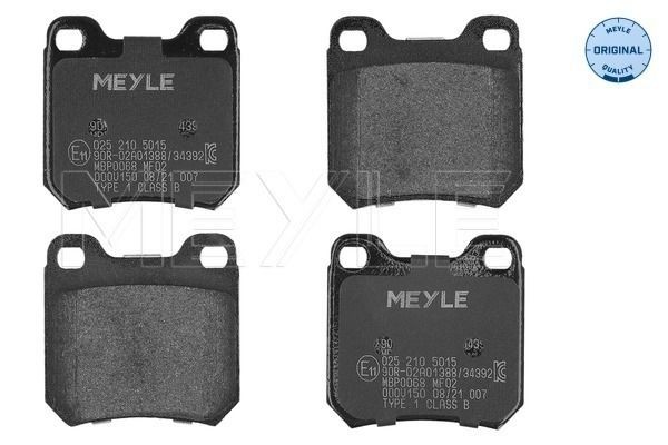 7614 D709 MEYLE ORIGINAL Quality, Rear Axle, excl. wear warning contact, with anti-squeak plate Height: 61mm, Width: 61,5mm, Thickness: 15,7mm Brake pads 025 210 5015 buy