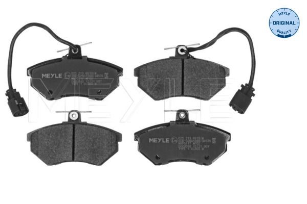 MEYLE 025 213 6619/W Brake pad set ORIGINAL Quality, Front Axle, incl. wear warning contact, with anti-squeak plate