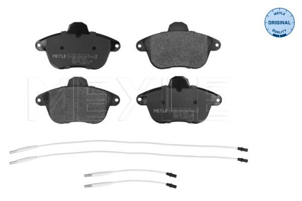 21507 MEYLE ORIGINAL Quality, Front Axle, incl. wear warning contact, with anti-squeak plate Height: 73,1mm, Width: 130,8mm, Thickness: 17mm Brake pads 025 215 0717/W buy