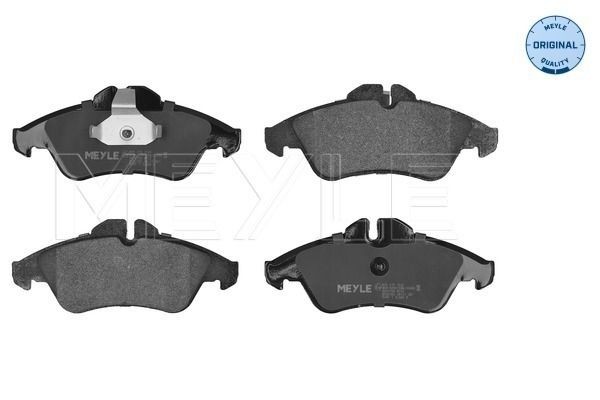 MEYLE 025 215 7620 Brake pad set ORIGINAL Quality, Front Axle, prepared for wear indicator, with anti-squeak plate