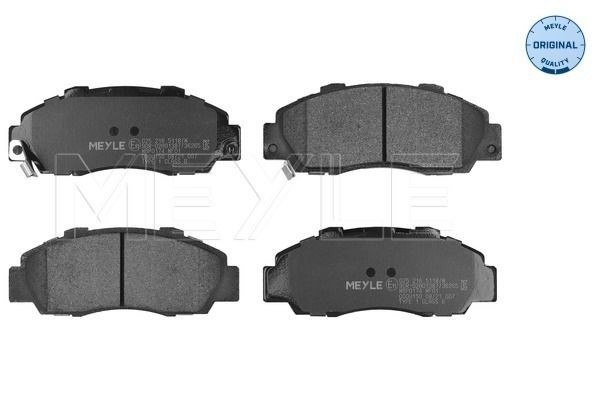 MEYLE 025 216 5118/W Brake pad set ORIGINAL Quality, Front Axle, with acoustic wear warning, with anti-squeak plate
