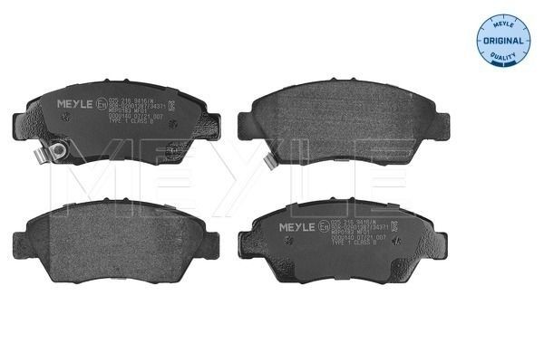 MEYLE Brake pad rear and front HONDA CIVIC 5 Stufenheck (EG, EH) new 025 216 9416/W