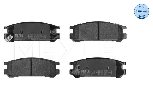 MEYLE 025 217 0315/W Brake pad set ORIGINAL Quality, Rear Axle, with acoustic wear warning, with anti-squeak plate
