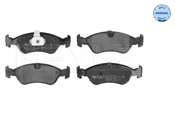 MEYLE 025 218 6217 Brake pad set ORIGINAL Quality, Front Axle, prepared for wear indicator, with anti-squeak plate