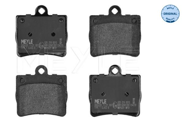 65 D739 MEYLE ORIGINAL Quality, Rear Axle, excl. wear warning contact, with anti-squeak plate Height: 63,2mm, Width: 63,6mm, Thickness: 15,8mm Brake pads 025 219 0015 buy