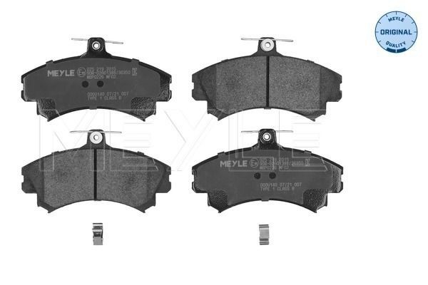 21920 MEYLE ORIGINAL Quality, Front Axle, with acoustic wear warning, with anti-squeak plate Height: 72,7mm, Width: 129,8mm, Thickness: 15,1mm Brake pads 025 219 2015 buy