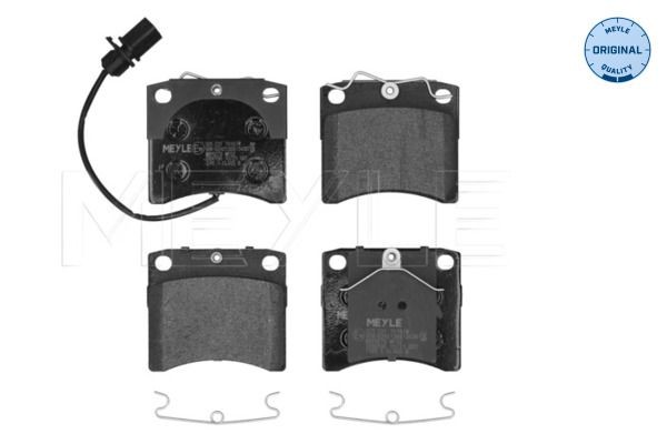 MEYLE 025 231 7618/W Brake pad set ORIGINAL Quality, Front Axle, incl. wear warning contact, with anti-squeak plate