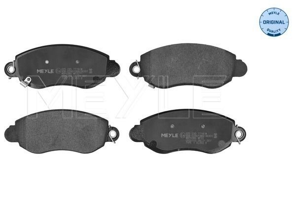 23430 MEYLE ORIGINAL Quality, Front Axle, with acoustic wear warning, with anti-squeak plate Height: 65,2mm, Width: 168,4mm, Thickness: 18,4mm Brake pads 025 235 7718/W buy