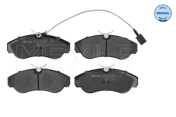 MEYLE 025 236 0319/W Brake pad set ORIGINAL Quality, Front Axle, incl. wear warning contact, with anti-squeak plate