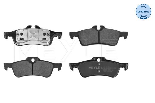 23716 MEYLE ORIGINAL Quality, Rear Axle, prepared for wear indicator, with anti-squeak plate Height: 43,8mm, Width: 123,2mm, Thickness: 16,3mm Brake pads 025 237 1616 buy