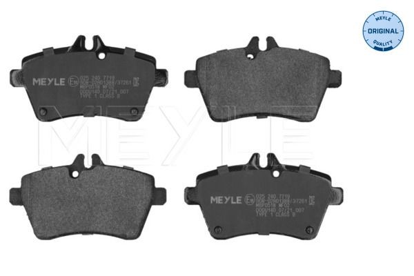 MEYLE 025 240 7719 Brake pad set ORIGINAL Quality, Front Axle, excl. wear warning contact, with anti-squeak plate
