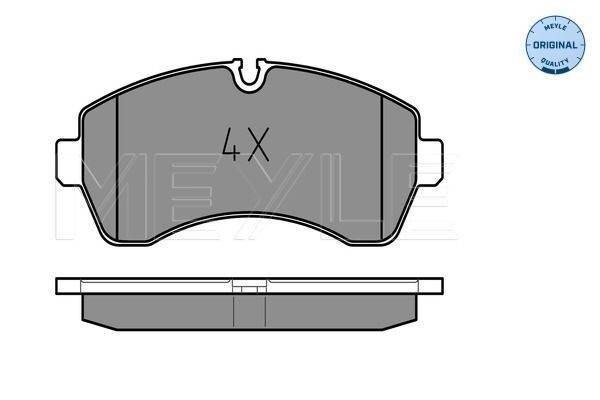 MEYLE 025 292 0020 Brake pad set ORIGINAL Quality, Front Axle, prepared for wear indicator, with anti-squeak plate