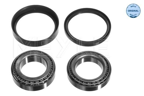 MEYLE 034 033 0040 Wheel bearing kit Front Axle, with attachment material, ORIGINAL Quality, without spacer tube, 75 mm, Tapered Roller Bearing