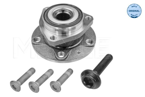 MEYLE 100 650 0003 Wheel bearing kit Front Axle, with attachment material, ORIGINAL Quality, with integrated wheel bearing, with integrated magnetic sensor ring, 136 mm, Ball Bearing