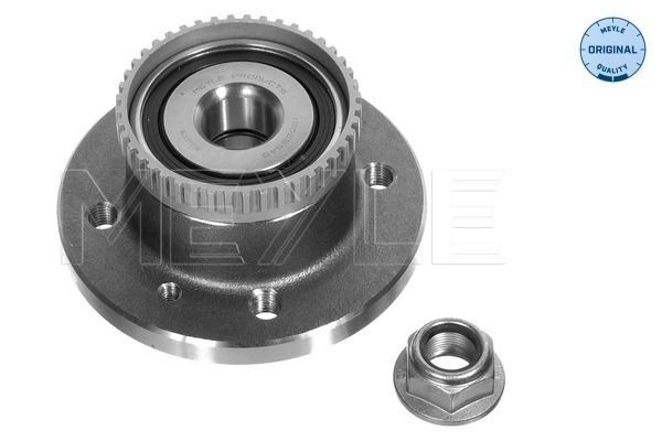MEYLE 16-14 120 5170 Wheel bearing kit Rear Axle, with attachment material, ORIGINAL Quality, with integrated wheel bearing, with ABS sensor ring, 133 mm, Ball Bearing