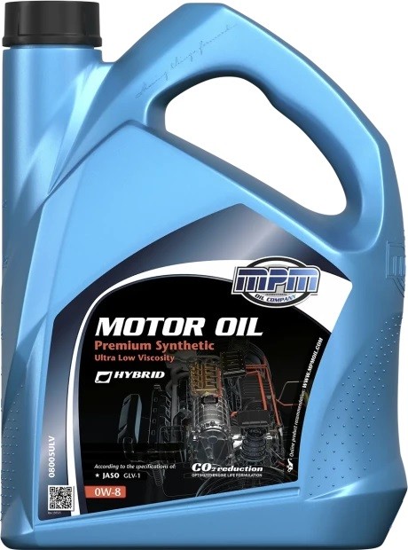 Automobile oil 0W-8 longlife petrol - 08005ULV MPM PREMIUM SYNTHETIC, Ultra Low Viscosity