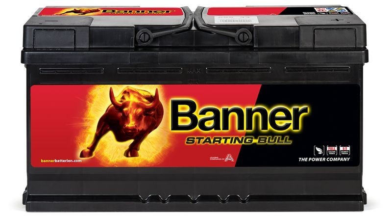 010595330101 BannerPool Car battery VOLVO 12V 95Ah 740A B13 with central degassing, Maintenance free, with handle