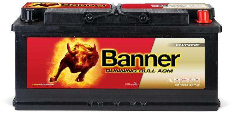 016605010101 BannerPool Car battery MERCEDES-BENZ 12V 105Ah 950A B13 AGM Battery, Increased cycle stability, Increased shock resistance, with central degassing, Maintenance free, Leak-proof, with handle