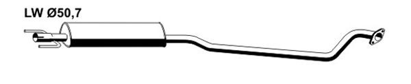 VEGAZ OS-417ERNS Opel ASTRA 2003 Exhaust middle section