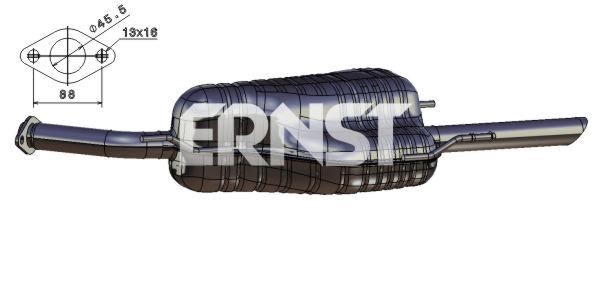 VEGAZ Exhaust back box universal and sports OPEL Astra G Caravan (T98) new OS-424ERNS