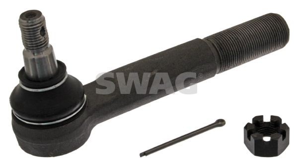 SWAG 10 71 0033 Track rod end Cone Size 18 mm, Front Axle Left, Front Axle Right, with crown nut