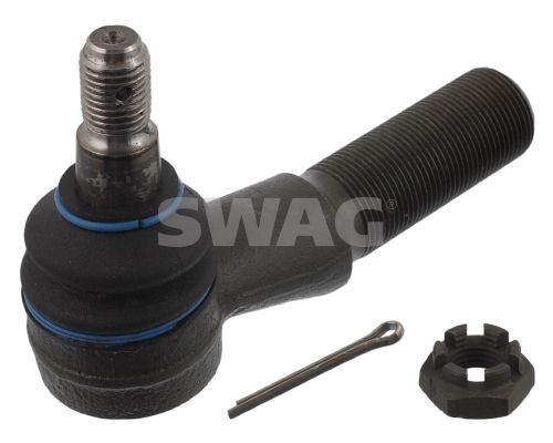 SWAG 10 71 0035 Track rod end Cone Size 18 mm, Front Axle Right, with crown nut