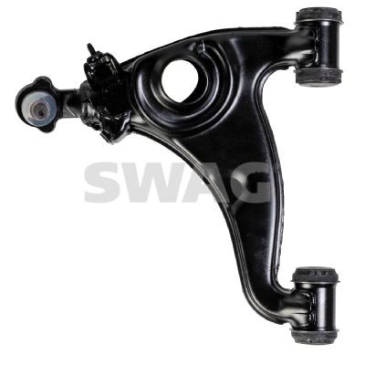 SWAG 10 73 0014 Suspension arm with bearing(s), Front Axle Left, Lower, Control Arm, Sheet Steel